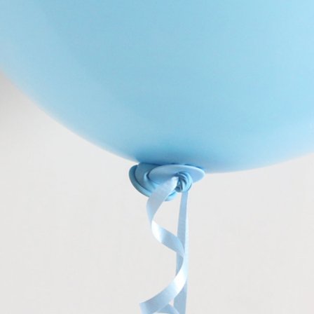 Ballonforsegler med Bånd Lyseblå 100-pak