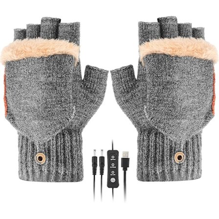 1 par USB-opvarmede handsker, opvarmede vinterhandsker med 3 temperaturindstillinger, vinterhandsker til varme hænder til laptop
