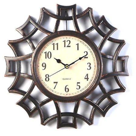 Abstrakt Veggklokke Numerisk Geometrisk Veggklokke Kvarts Svart