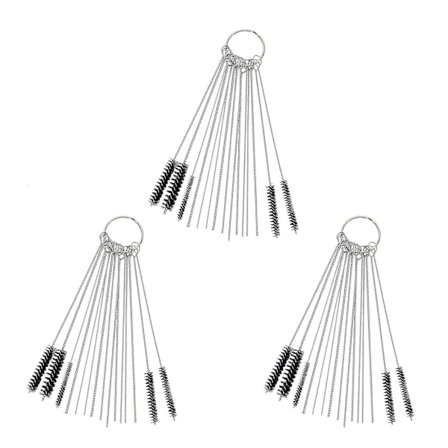 Förgasare Kol Smutsmunstycke Rengöringsverktygssats 30x Rengöringsnålar Med 15x Borstar {DB}