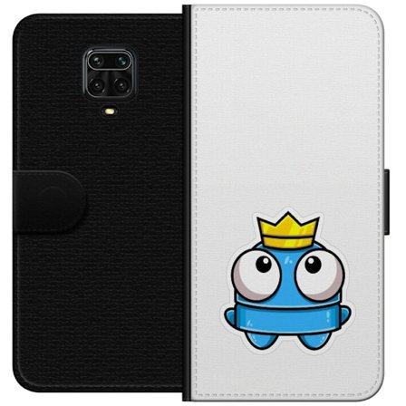 Yhteensopiva Lompakkokotelo Xiaomi Xiaomi Redmi Note 9 Pro Sininen piirros hahmo kruunulla ja suurilla silmillä leikkisässä kuninkaallisessa tyylis