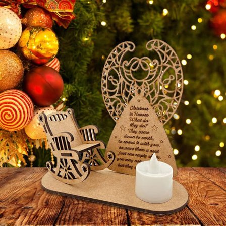 Julemindelys Træornamenter, Paradise Julegyngestol med LED fyrfadslys