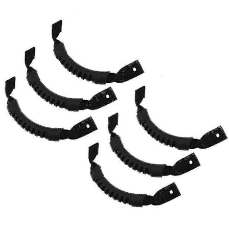 6 stk. Kajakk Bærehåndtak Kano Båt Håndtak Erstatningstilbehør Kajakk Plasthåndtak Koffert Håndtak Svart