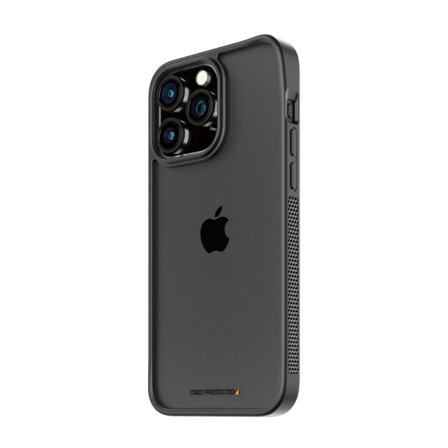 PanzerGlass ClearCase Transparent w. Black Frame & D3O iPhone 15 Pro Max