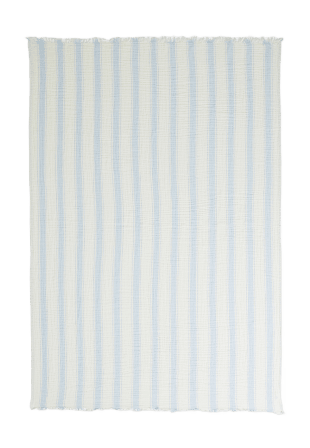 PORTOLINO LIVING Pläd DOUBLE STRIPE 130x170 cm Filtar & plädar Blå ONESIZE