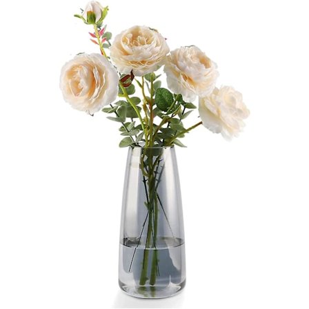 Blomster Vase Moderne Glass- Vasar Til Blomster Grå Håndlaget Ins Moderne Billig Stor Blomster Vase Til Tulip Pampass Roser Bryllupsdekor Hjem 