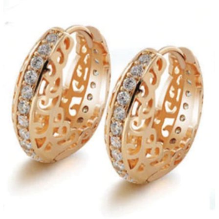 18K Guldfyllda Guld Filled gulddoublé Örhängen CZ