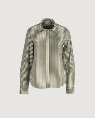 GANT - Regular fit poplinskjorte med striper til dame spray green