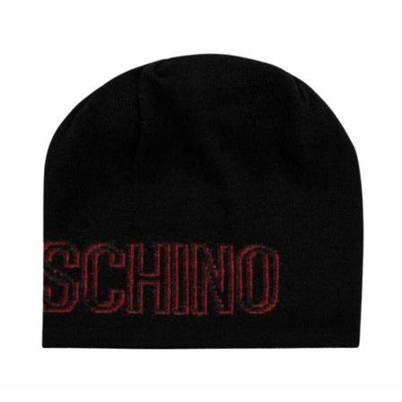 Moschino, Beanies Zwart, Heren, Maat:ONE Size
