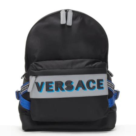 Versace Pre-owned, Pre-owned Nylon backpacks Zwart, Dames, Maat:ONE Size