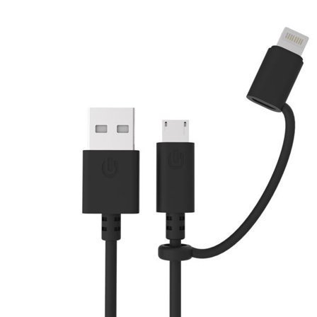 Micro-USB Kabel Med MFI Lightning Adapter - Universal