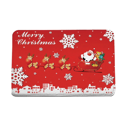 Holiday ornament jul tecknad hem dörr matta absorberande livi