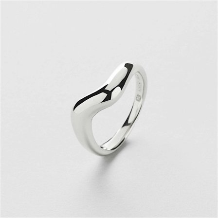 Wavy Molly Ring - Sterling Silver - Safira
