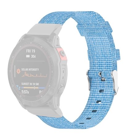 20 mm klockarmband i canvas för Garmin-klocka med verktyg - Himmelsblå