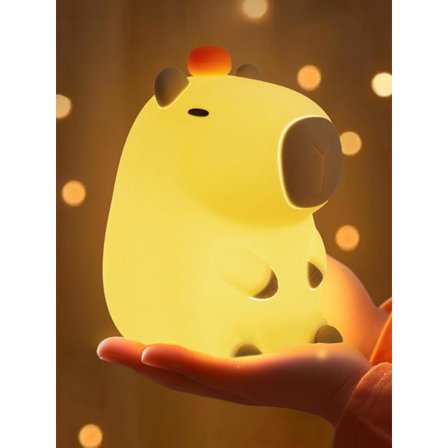 Capybara Natlampe - Sødt Capy Gavepynt til Børneværelset med Søde Silikone Capybara Natlamper Jul