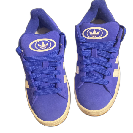 Blå adidas sneakers med vita ränder