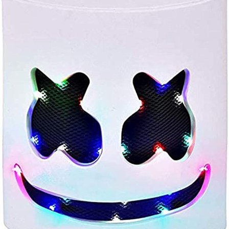 DJ-maske for Halloween, musikkfestival, karneval, Halloween, lysende maske for KLB