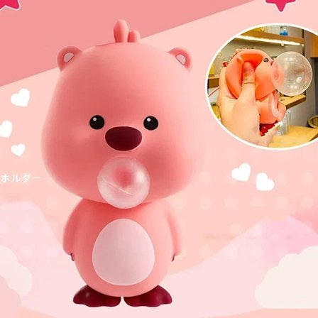 Loopy Blowing Bubble Pinching Joy Nøkkelring Kvinnelig Rubin Anheng