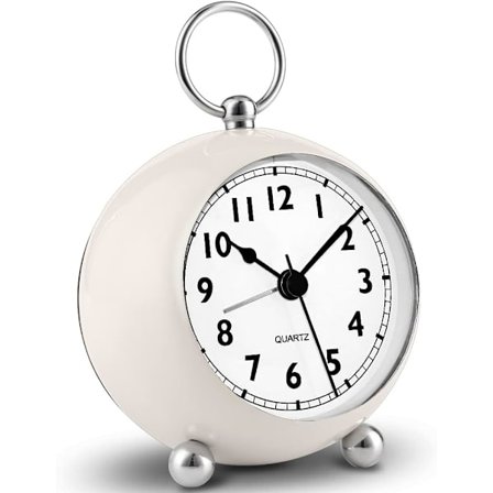 Lydløs vækkeur uden tikken, batteridrevet sengeur til soveværelse, letlæseligt med natlampe, grøn[YDE]