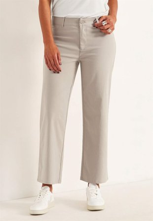 Cellbes of Sweden - Brede ankelbukser i bengalin i beige til damer i størrelse 56