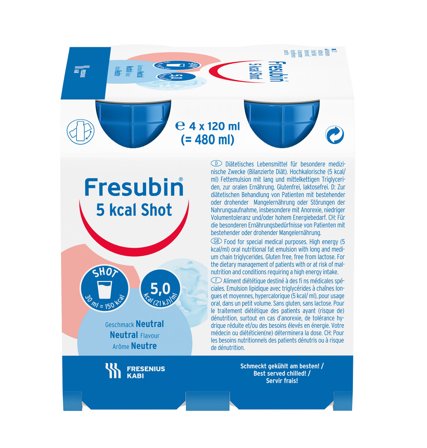 Fresubin 5 kcal Shot fettemulsjon nøytral 4x120 ml