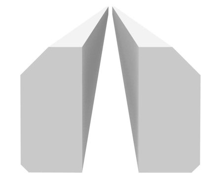 Jabo Arnö 26167 Underliggare 2400x22x45 mm, vit, avfasad, Utemiljö