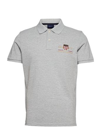 Archive Shield Ss Pique Grey GANT