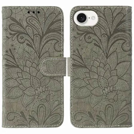 Etui til iPhone 16e Blondeblomster PU Læder Flip Wallet Cover