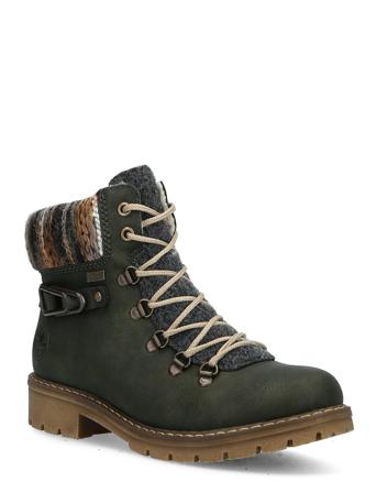 Y9131-54 Shoes Boots Ankle Boots Laced Boots Grøn Rieker