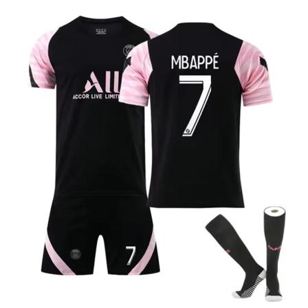 Fotballsett Fotballtrøye Treningstrøye nr 7 Mbappe barn 24(130-140cm) zdq
