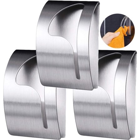 Itsekiinnittyvä Astianpesuharjanpidike Ruostumaton Teräs Astianpesuharjanpidike Leuka Keittiön Astianpesuharjan Koukku 3 kpl Uimapyyhkeen Koulut 