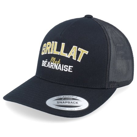 Iconic - Sort trucker Kasket - Grillat Med Bearnaise Black A-frame Trucker @ Hatstore