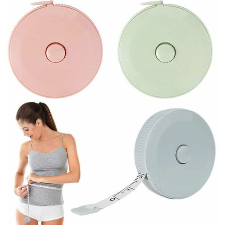 Set med 3 indtrækkelige målebånd til kroppen - 150 cm