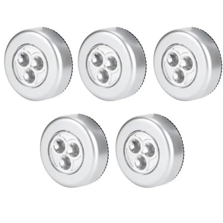 5 stk. skabslys, batteridrevne LED-lys, husholdningsbrug til værktøjskasseopbevaring