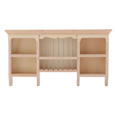 1/12 Miniatyr Förvarings Skåp Väggmonterat Handmålat Dukkhus Skåp Hantverks Mini Hylla Trä