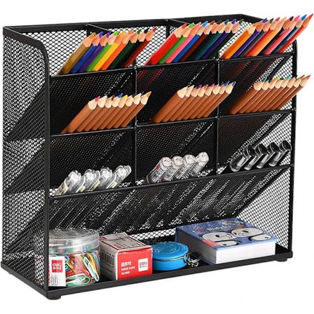 Verkkotyöpöydän järjestäjä, monitoiminen kynäteline, kynien järjestäjä työpöydälle, pöytätarvikkeiden järjestäjä, säilytysteline koulun kodin 