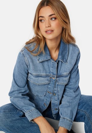 GANT Cropped Denim Jacket Klær