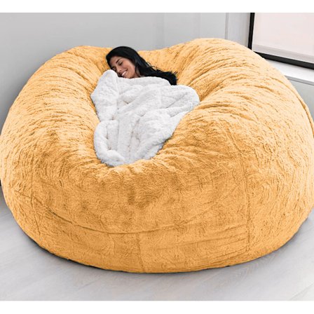 Lazy Sofa Bean Bag Konstgjord päls Bean Bag Bönsoffa