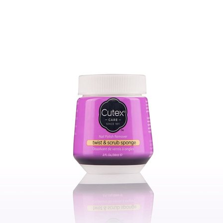Cutex Twist & Scrub Sponge Nail Polish Remover 52 ml, Makeup, Negle, Neglelakfjerner