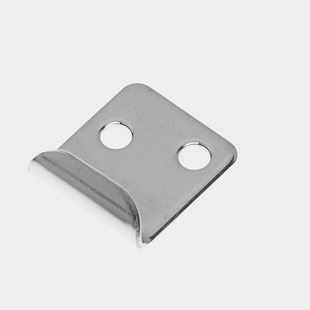 Strike plate for cam latch Roca 1, 26 mm x 23 mm, straight, acid-proof stainless steel AISI 316