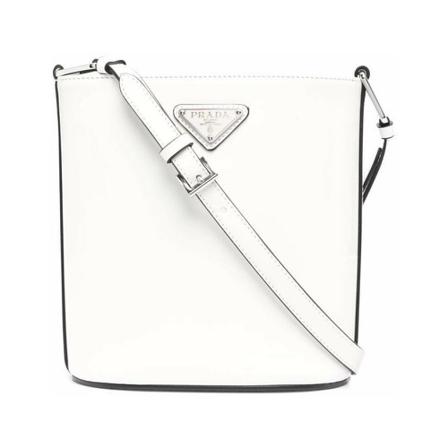 Prada, Brushed bucket Wit, Dames, Maat:ONE Size
