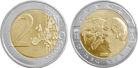 Belgien 2005 - Belgien-Luxembourg økonomisk union - 2 euro mønt