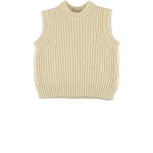 Molo Pearled Ivory Gilberte Vest 92/98 cm - Jumpers and knitwear - 92/98 cm - Cream