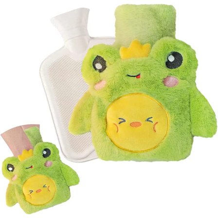 Myk plysj varmtvannsflaske, tegneserie myk varmtvannsflaske, varmtvannsflaske med trekk, varmtvannsflaske, mini varmtvannsflaske, mini silikon 