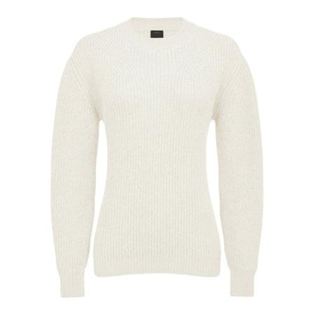 Pinko Donnici shirt Costa Mixed Alpaca Hvid, Dame Striktrøjer