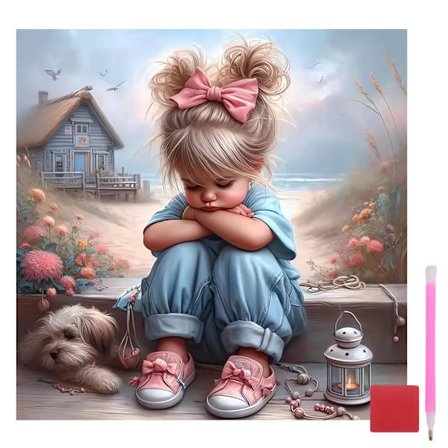 Diamond Art Kits til voksne, Pige Diamant Maleri Diamant Art Kits til begyndere DIY Fuld Drill Maleri med Diamanter Dot Gem Art kit til Hjem 