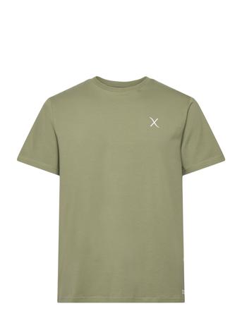 Cross Logo Organic Tee Clean Cut Copenhagen Green