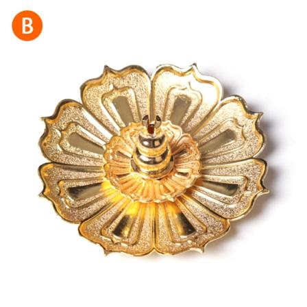 Legering røkelsesbrenner pinneholder buddhisme Lotus Line røkelse B