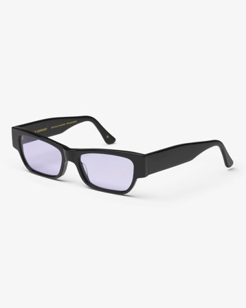 Sunglass 04 - Deep Black Solid - Lavender - One Size