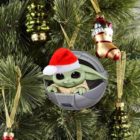 Julgran Baby Yoda Dekor Hängsmycke Fest Hem Xmas Present A